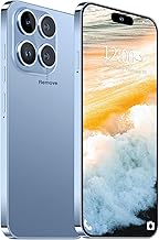 14PROMA X Unlocked Cell Phone,Long Battery Life 6.82" HD Screen Unlocked Phones,16+512GB Android 14 Smartphone with 128G Memory Card, Dual SIM/Fingerprint Lock/Face ID/GPS (Blue, 16+512G)