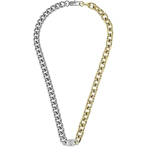 美品　EMPORIO　ARMANI　ネックレス　リング　二重チェーン A|X アルマーニ エクスチェンジ】ステンレススチール チェーン