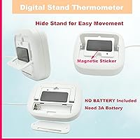 Vista 6 de Termómetro Digital Pequeño Interruptor de Encendido/Apagado Medidor de Interior/Exterior con Sensor de Sonda de 1.5M/5ft