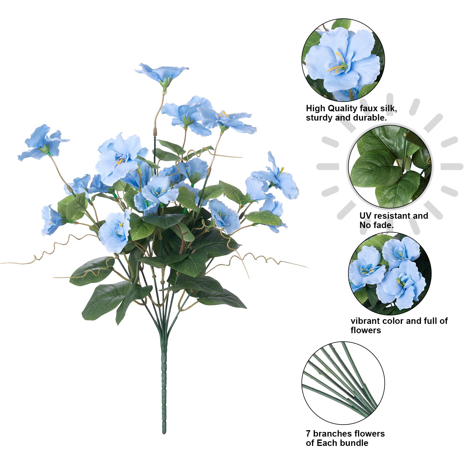Amazon.co.jp: ハイビスカス 造花 植物 屋外装飾 6束 シルク