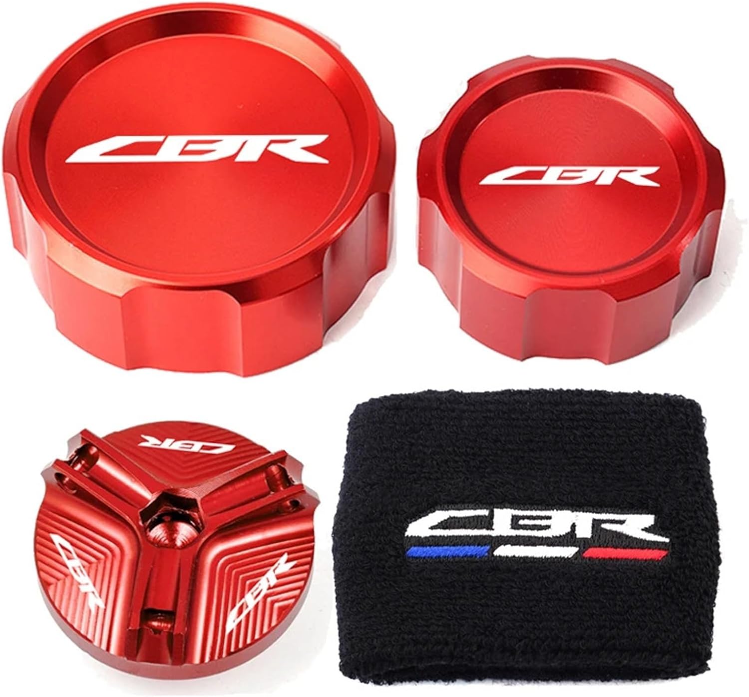 Motorcycle Oil Filler Cap Master Cylinder Brake Fluid Reservoir Cover Sock CBR1000RR Compatible with CBR 1000RR 1000 RR 2005-2018