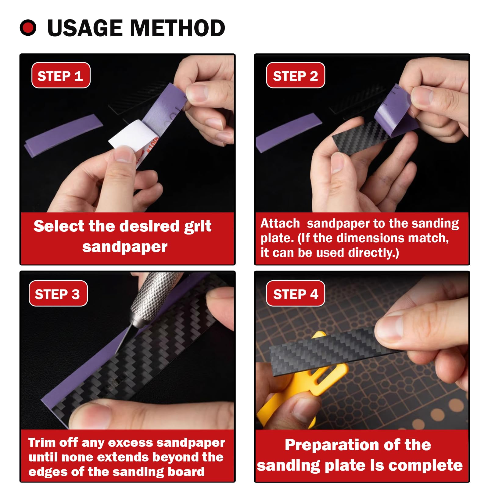 ABEST 7 barre abrasive in fibra di carbonio, piastre da 5 mm/15 mm/20 mm + 4 pezzi irregolari set di levigatura dettagli per modellismo, levigatura e lucidatura, hobby fai da te