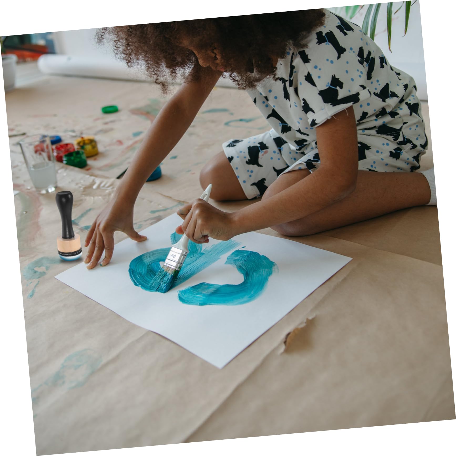 DOITOOL 5 Juegos Pinceles Esponja Pintura con Esponjas Manualidades Herramienta de Dibujo y Educación Infantil