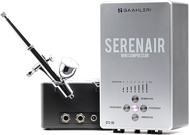 Kit de aerógrafo Gaahleri, serie Ambition GTS-06, aerógrafo y compresor de aire con control de aire