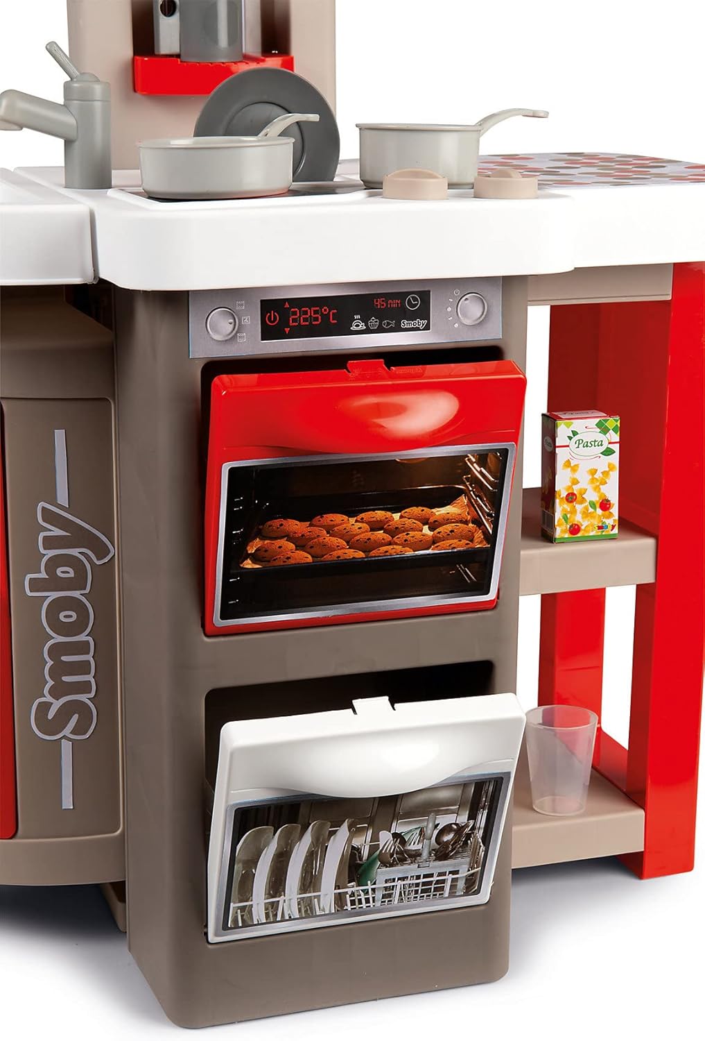 Close-up of Smoby Toy Kitchen sink and coffee machine