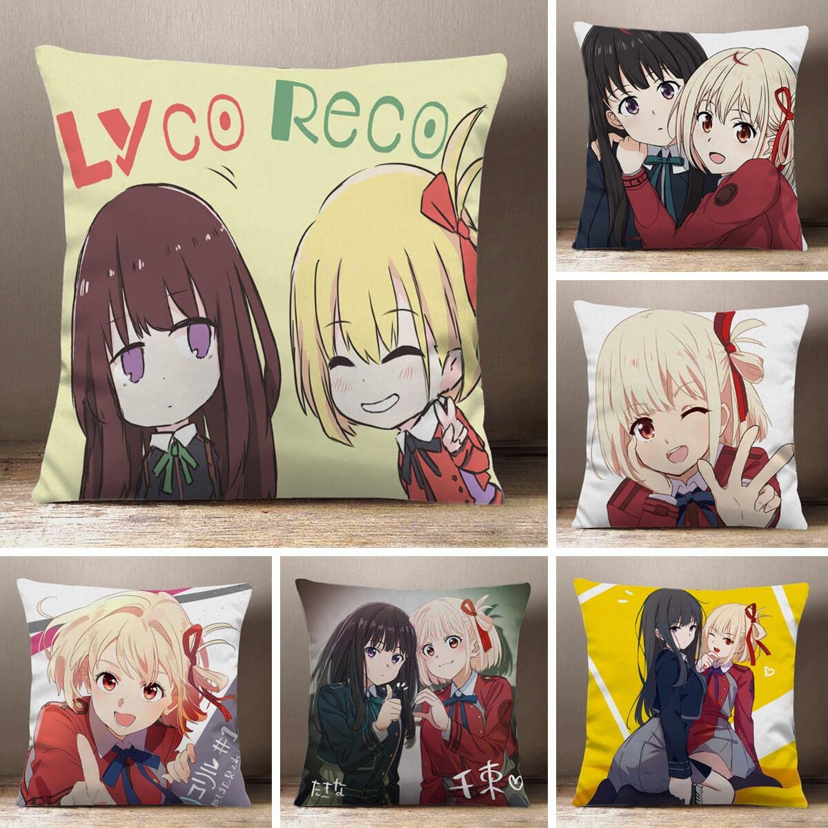 Amazon｜POPQ リコリスリコイル 抱き枕 ぬいぐるみ Lycoris Recoil 