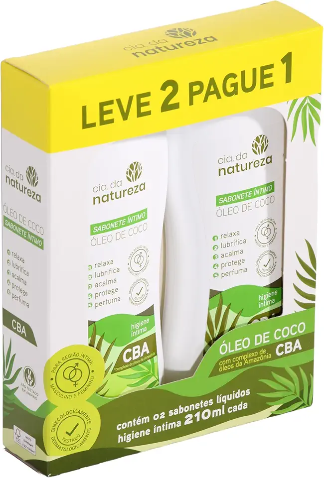 Cia Da Natureza - Sabonete Líquido Íntimo Cia Da Natureza 210Ml Oleo De Coco Cba - L2P1