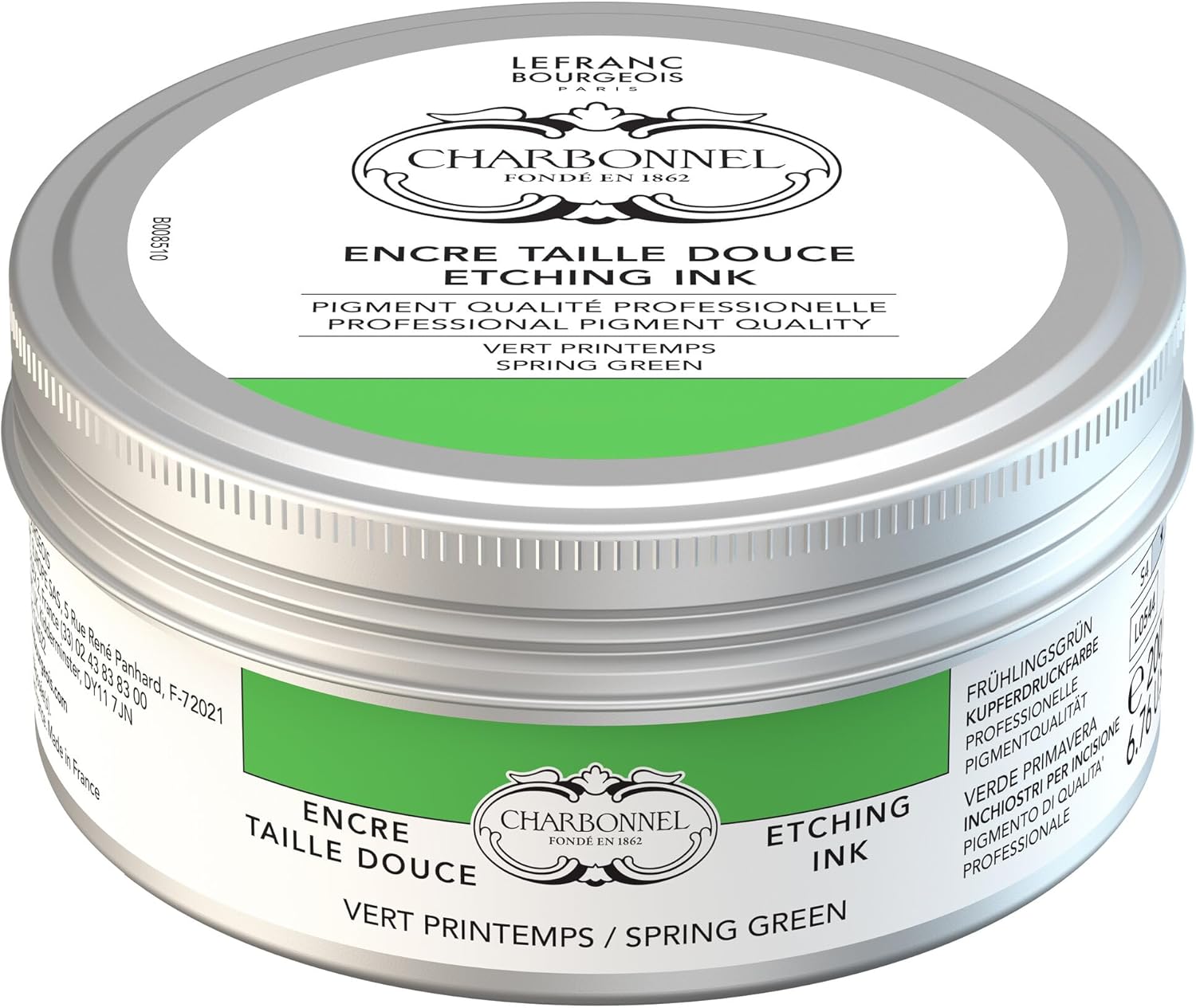 Lefranc Bourgeois Charbonnel Professional Etching Traditional Ink, 200ml (6.76-oz) Concentrated Blue