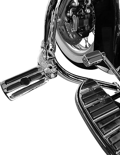 Miniatura 5 de TCMT - Estriberas de pie de carretera para Harley Electra Street Glide Road King (Estribos estilo A, cromados)