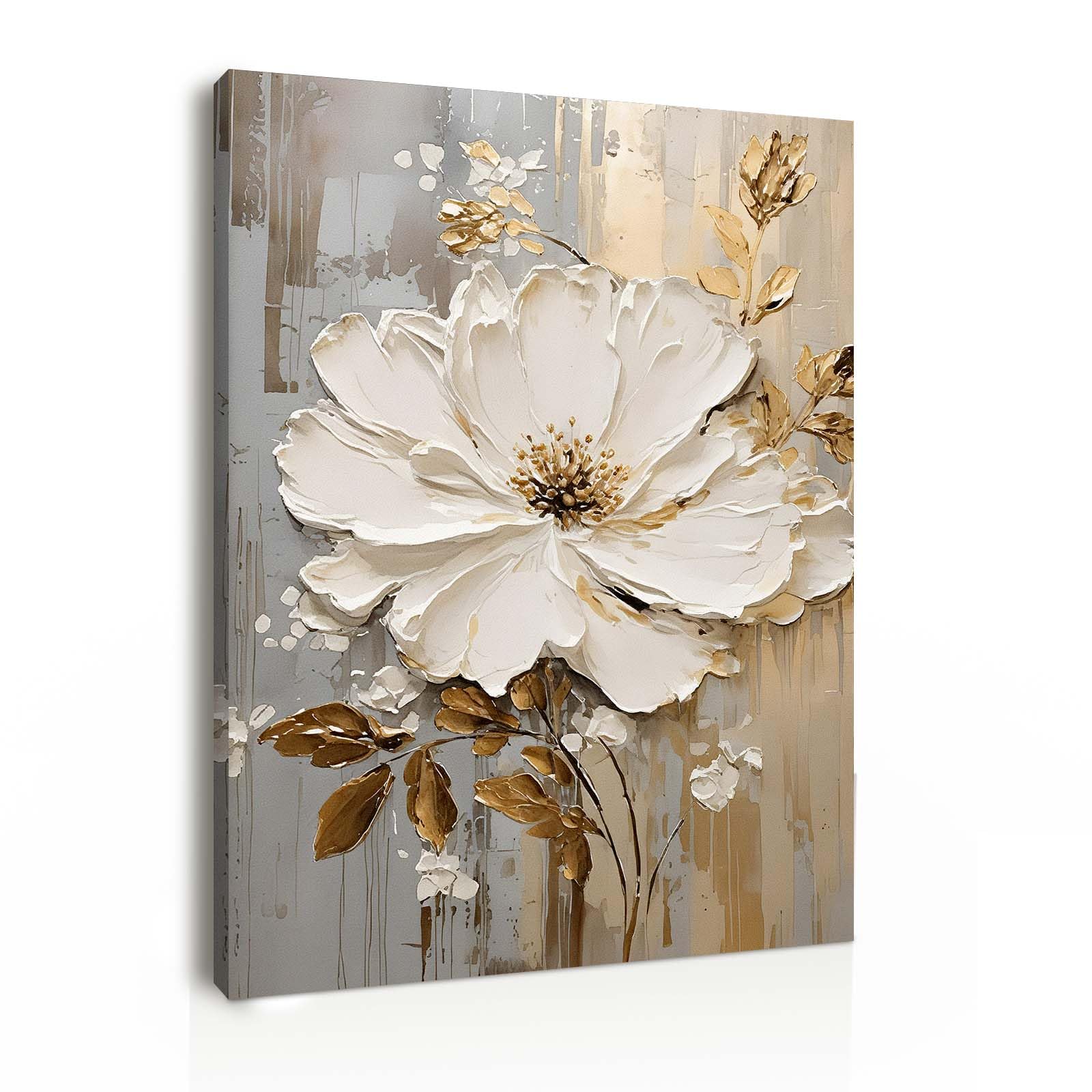 Galmcook Framed Canvas Wall Art 12x16 Inch Black and Gold Rose Modern Artwork Elegant Floral Wall Canvas for Living Room Bedroom Hallway Wall Decoration Prints with Hooks Magic Tape and Nails — view 21