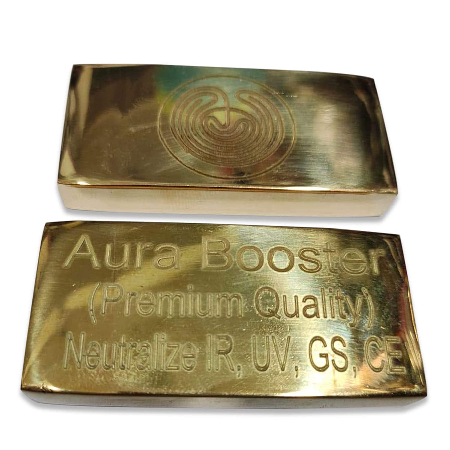 2 Pcs Full Solid Brass Aura Booster Energy Box is Used to Increase The Positivity of a Person. Increase Aura of a Person Energies Protection Negative Rays