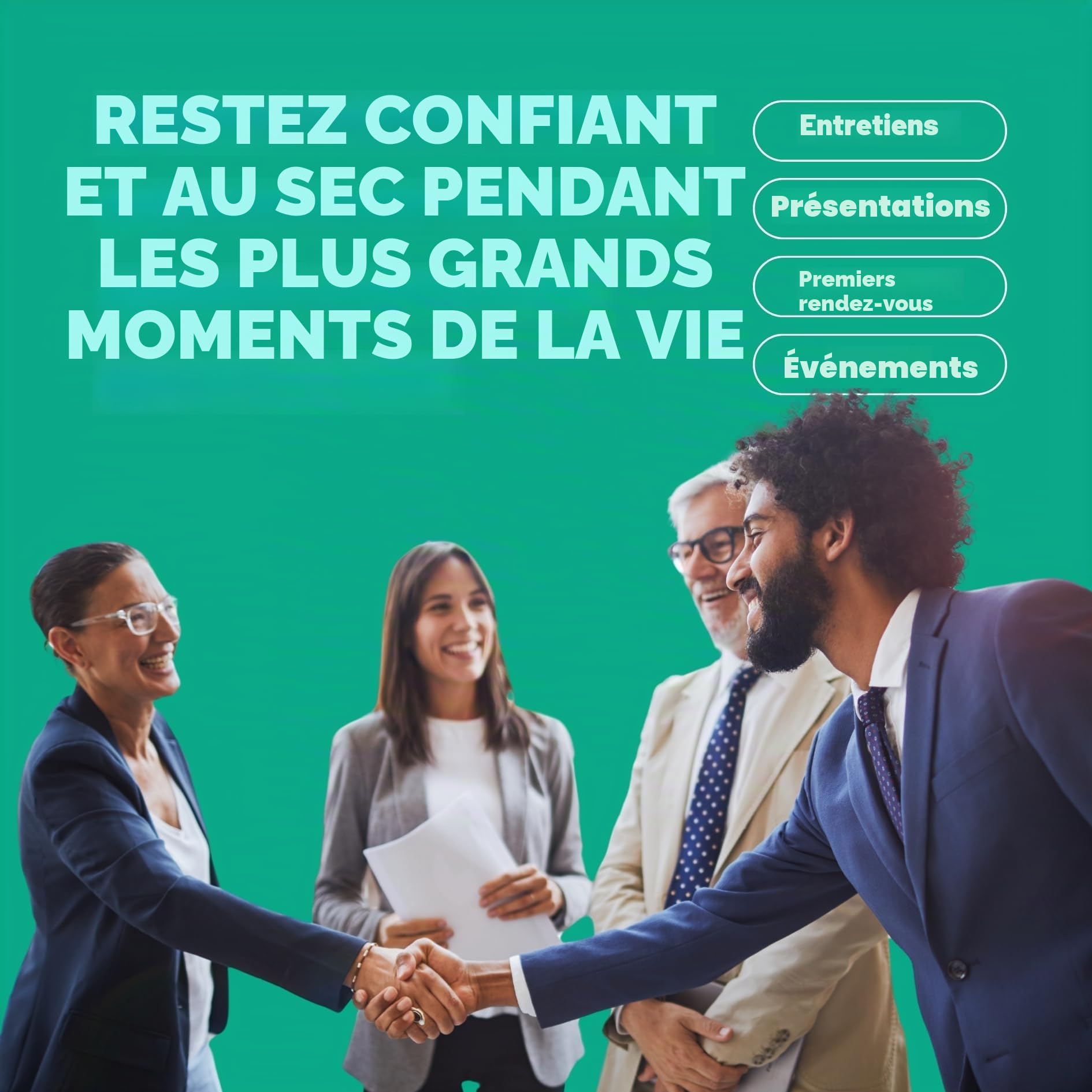 ZeroSweat Déodorant antitranspirant, traitement de l'hyperhidrose de force clinique, empêche la transpiration des aisselles