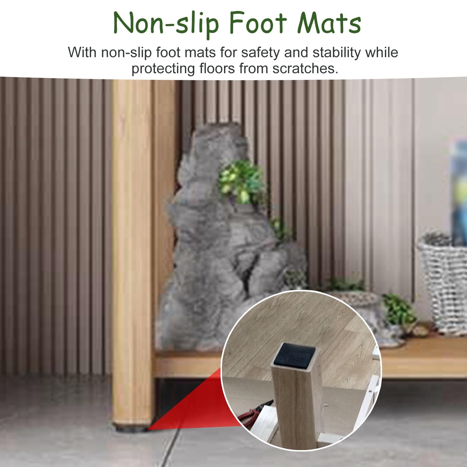 Vibeo Meuble Aquarium Support D'aquarium en Chêne à Deux Niveaux, Meuble de Salon, Support D'aquarium Lourd pour Tortues/Reptiles, Table D'exposition pour Aquarium(B,70x35cm(27 1/2" x13 3/4"))