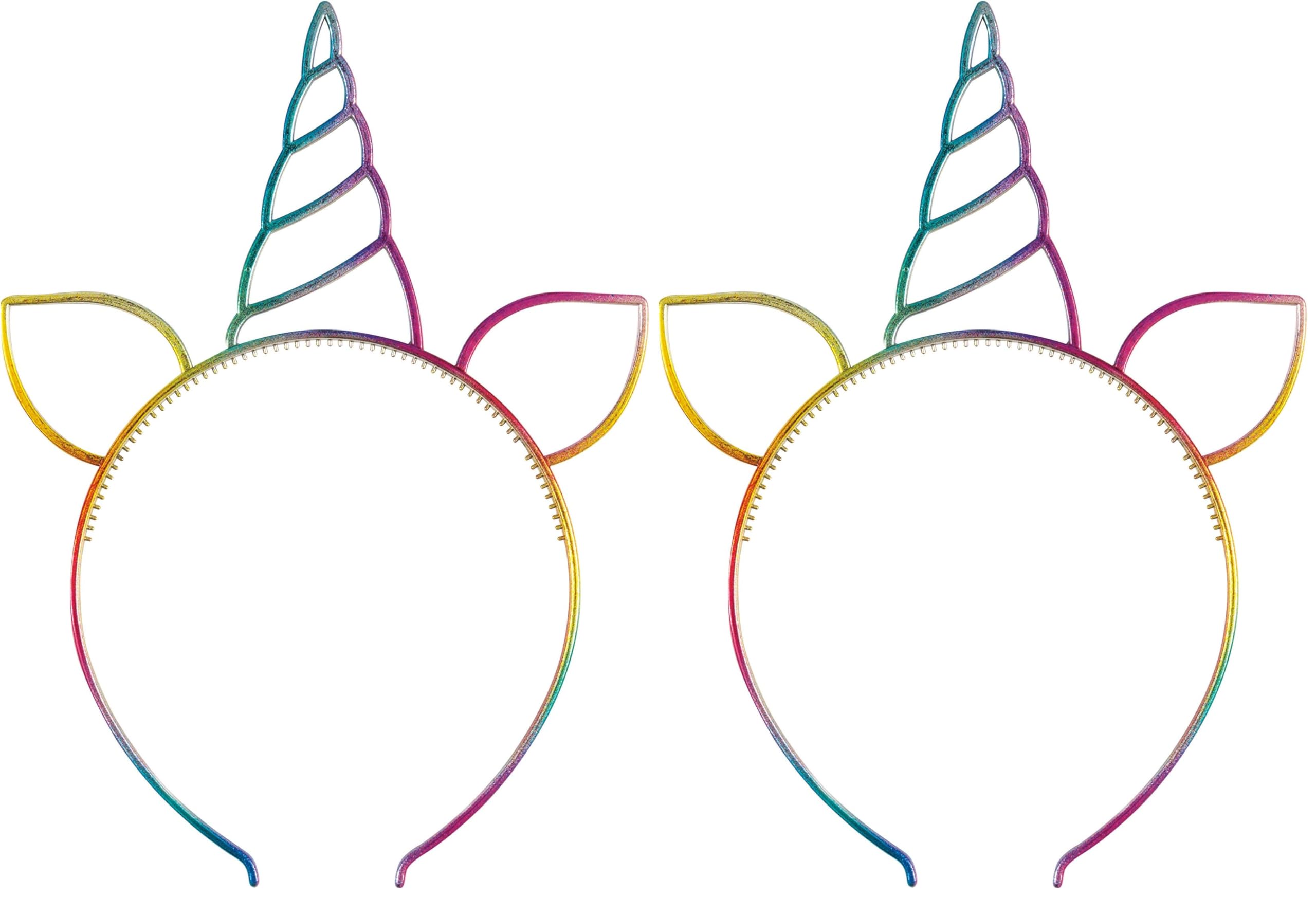 Rainbow Unicorn Party Headband (17cm x 24cm) - Vibrant, Multicolored, Magical Accessory - Perfect for Birthdays and Celebrations - 1 Pc
