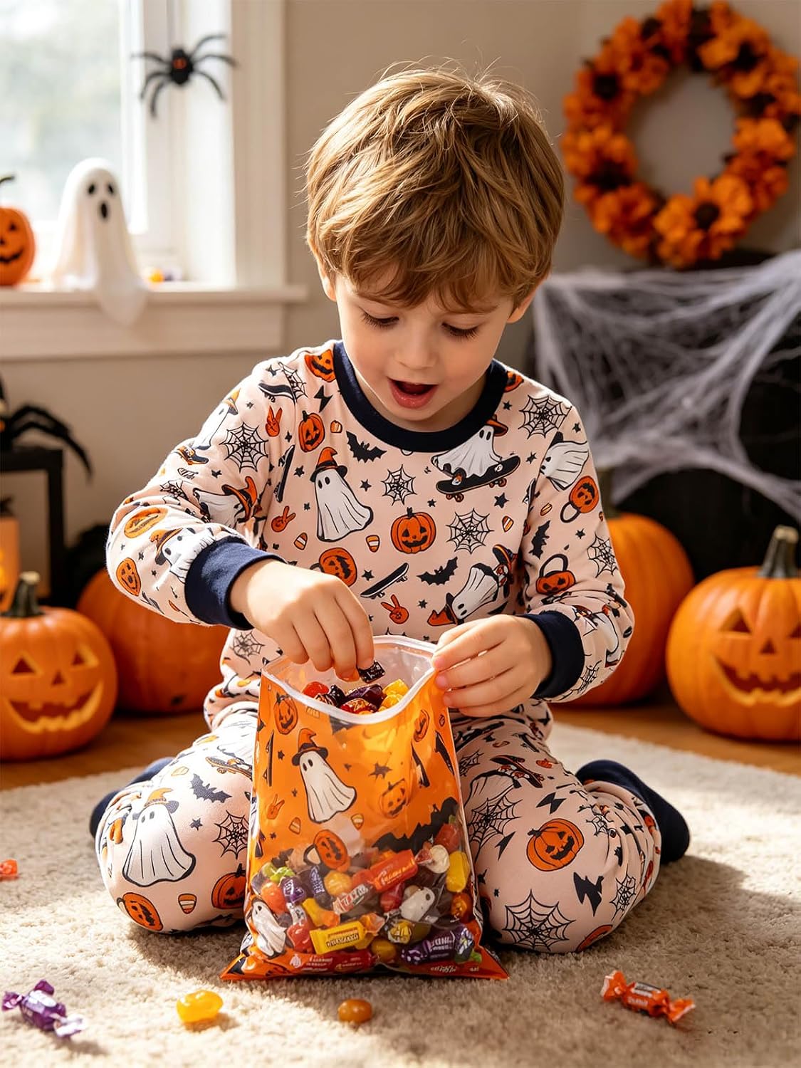 Funnycokid Toddler Boy Pajamas Kids Pjs Long Sleeve Sleepwear 2-6T