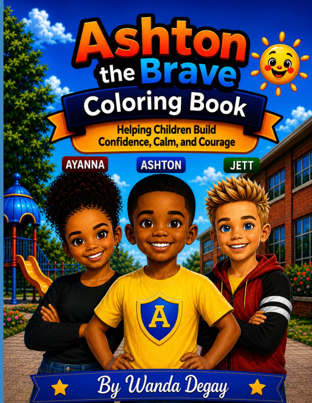 Ashton the Brave The Brave Inside: Confidence Coloring Book For Kids