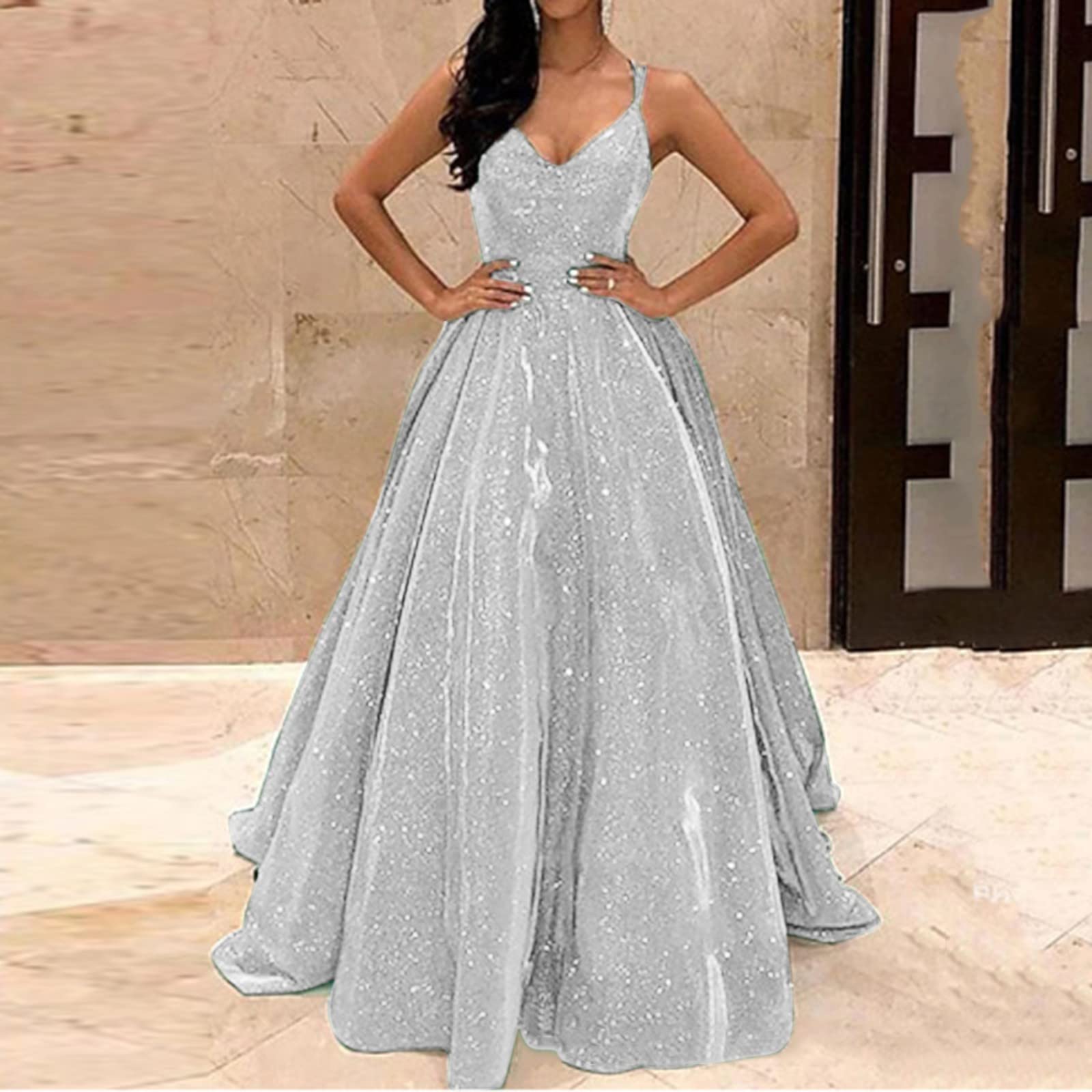 Abito Sera Damigella d'Onore Festa Vintage Cerimonia Abito da Donna Autunnale Vestito da Sera Classico Eleganti Matrimonio Cocktail Party Formale Grazia Abiti Donna Cocktail