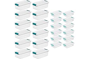 Sterilite 6 Qt Clear Latch Lid Stackable Storage Box Tote