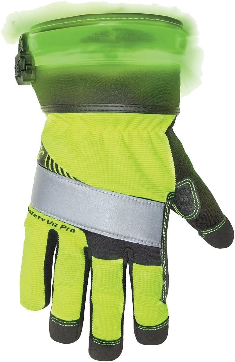 CLC Custom Leathercraft L146XX Lighted Safety Viz Pro Gloves, XXL