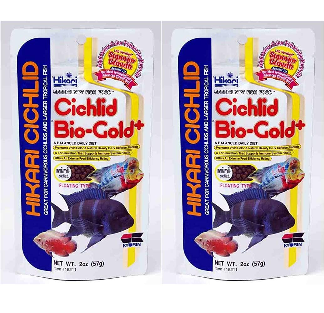 Hikari Cichlid Bio-Gold + Mini Pellets Floating Type Fish Food For All Life Stages, 57g