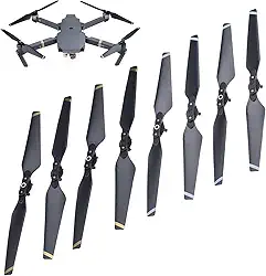 CamKix Hélices para DJI Mavic Pro - 2 conjuntos (8 lâminas) - preto - asas dobráveis de liberação rápida - testado em voo - acessório essencial DJI Mavic Pro - excelente confiabilidade e capacidade de