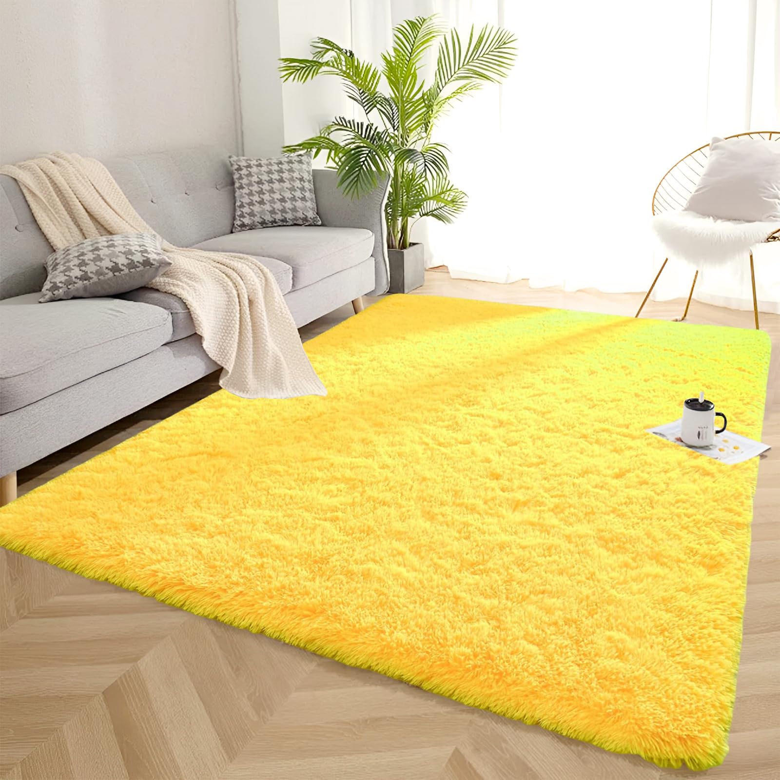 Amazon | Orbezil ラグ イエロー ラグマット 120*180cm(約1.3畳 Amazon | Orbezil ラグ イエロー ラグマット 120*180cm(約1.3畳