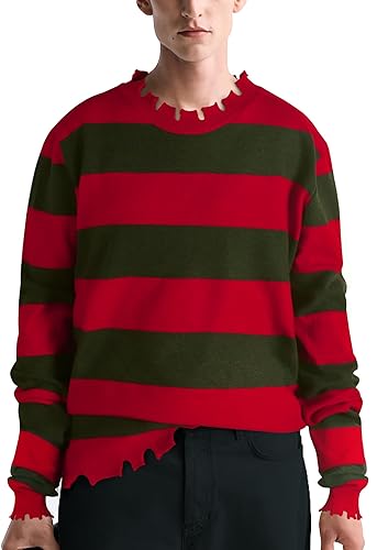 JPXH Men Halloween Scary Killer Sweater Horror Movie Evil Devil