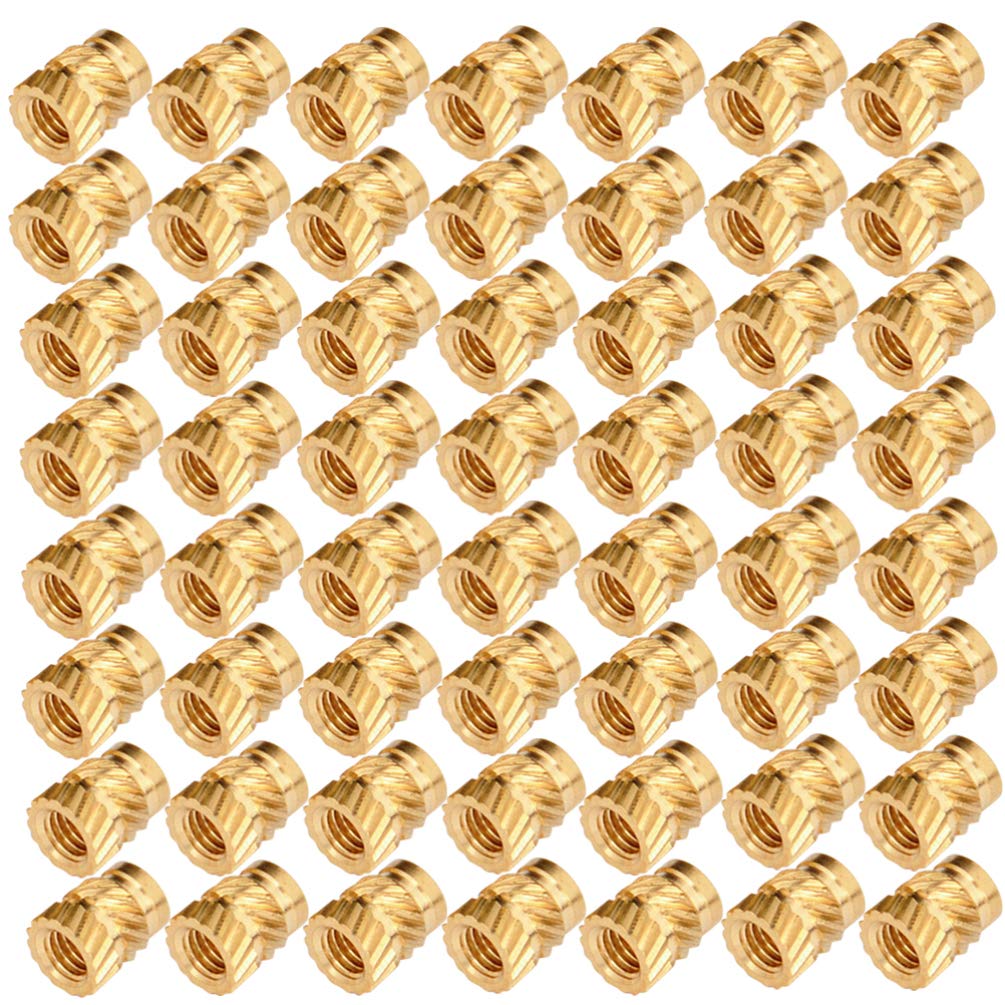 HemoblloEmbedment Nut - M3 Nuts Brass Knurled Threaded Insert Embedment Nuts for Printing 3D Printer Projects and More Projects 200pcs (M3x4.6x5.69mm)