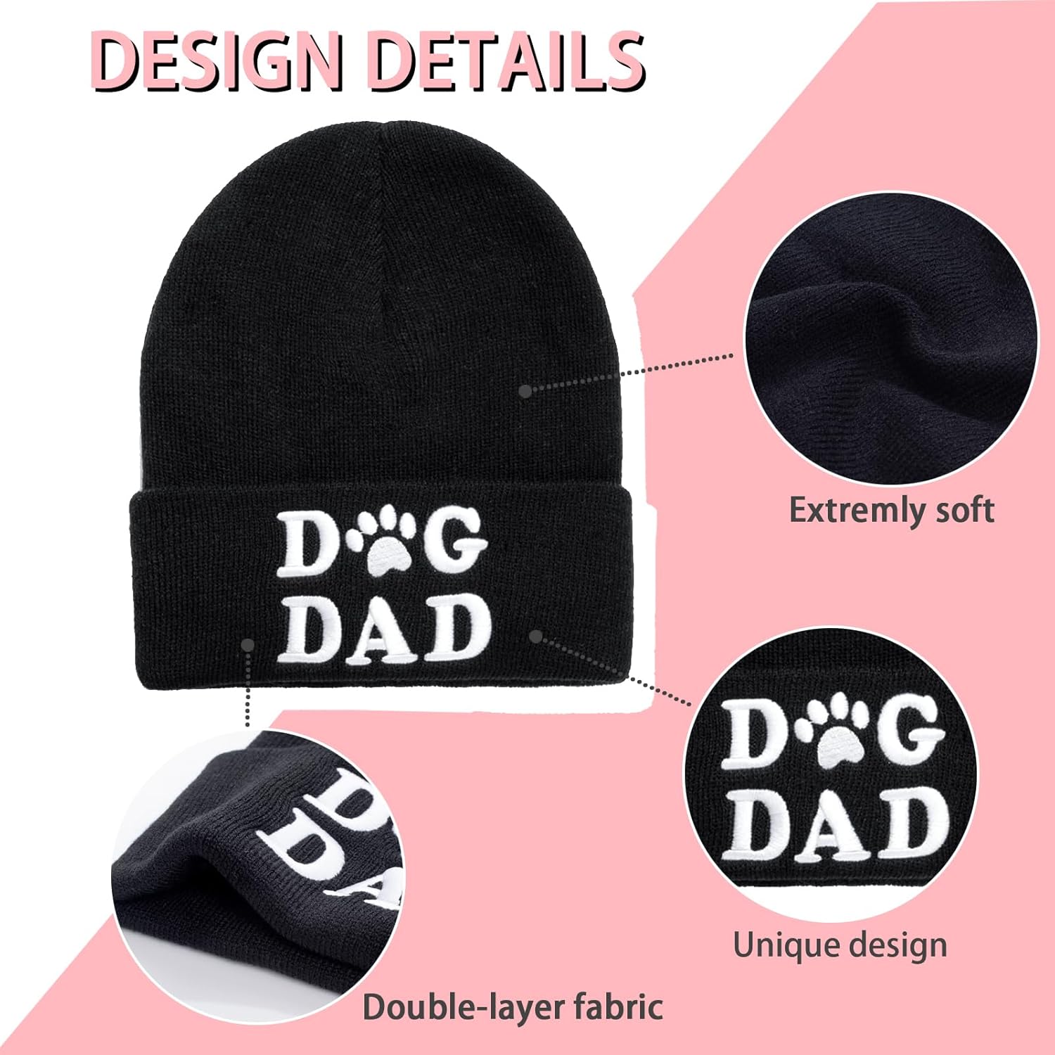 Winter Knitted Beanie Hat and Themed Scoks for Dog Cat Lover Gifts, Christmas Stocking Stuffers for Men Women - Image 4