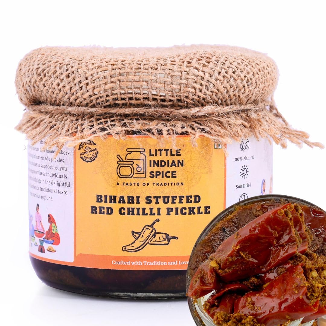 Little Indian Spice Bihari Stuffed Red Chilli Pickle | Lal Mirchi Ka Bharwa Achar | Homemade Regional Achar (B0CFHGVWKY) Amazon Price History, Amazon Price Tracker