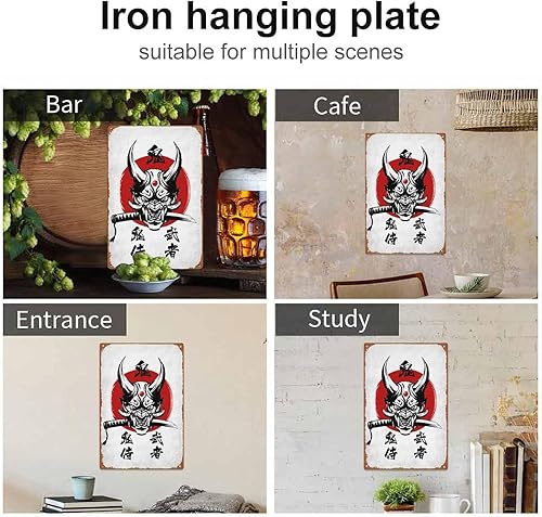 Miniatura 4 de Oni - Letrero de metal para colgar en la pared de la cocina, póster de pared, garaje, cafetería, bar, pub, arte cueva de hombre, placa novedosa de 8