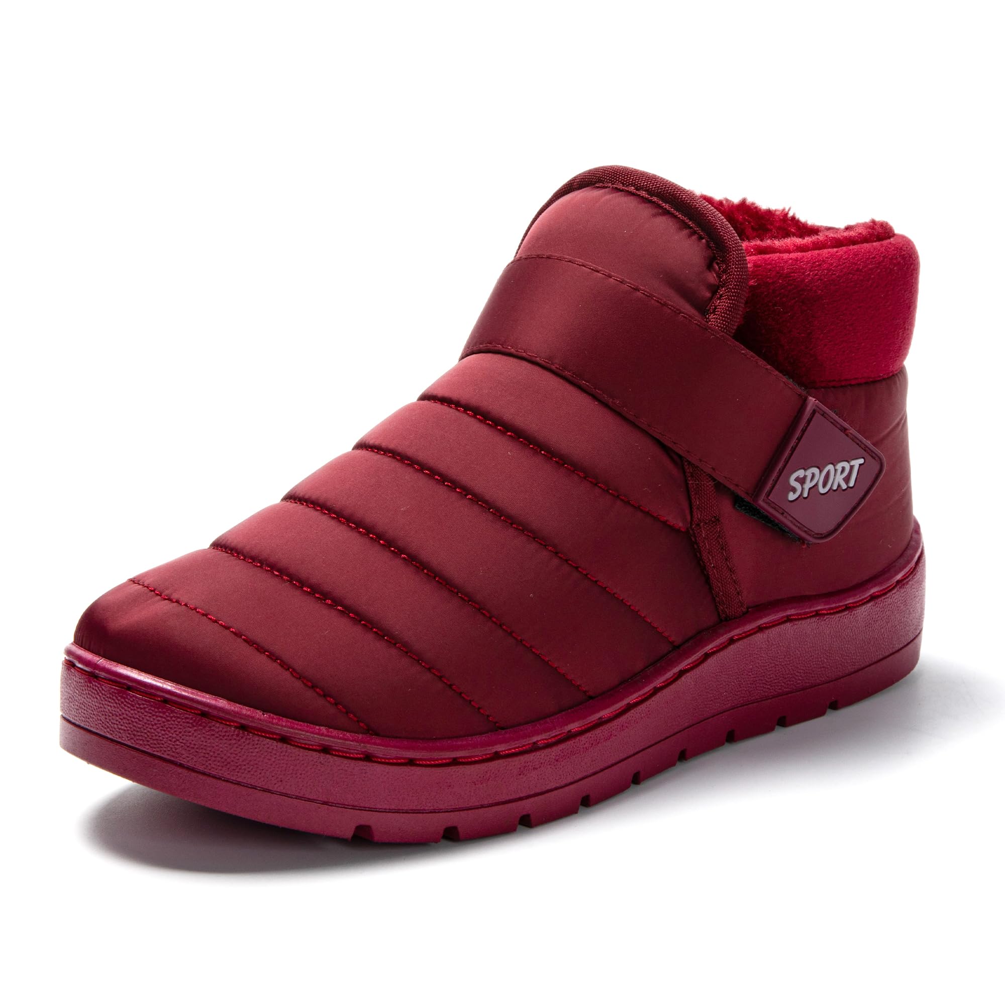 JOMIX Pantofole Donna Stivali Invernali Ciabatte Chiuse Calde da Casa Scarpe Mocassini da Inverno Babbucce Pelose Comode Chiusura a Strappo Regolabile