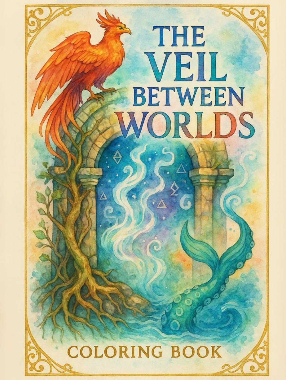 The Veil Between Worlds: A Mythic Coloring Escape: Mythical Creatures, Ancient Legends, and Hidden Wonders