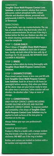 Miniatura 2 de Tangible Solución limpia de lentes de contacto multiusos para lentes de contacto esclerales y permeables a los gases, con estuche para lentes, 12