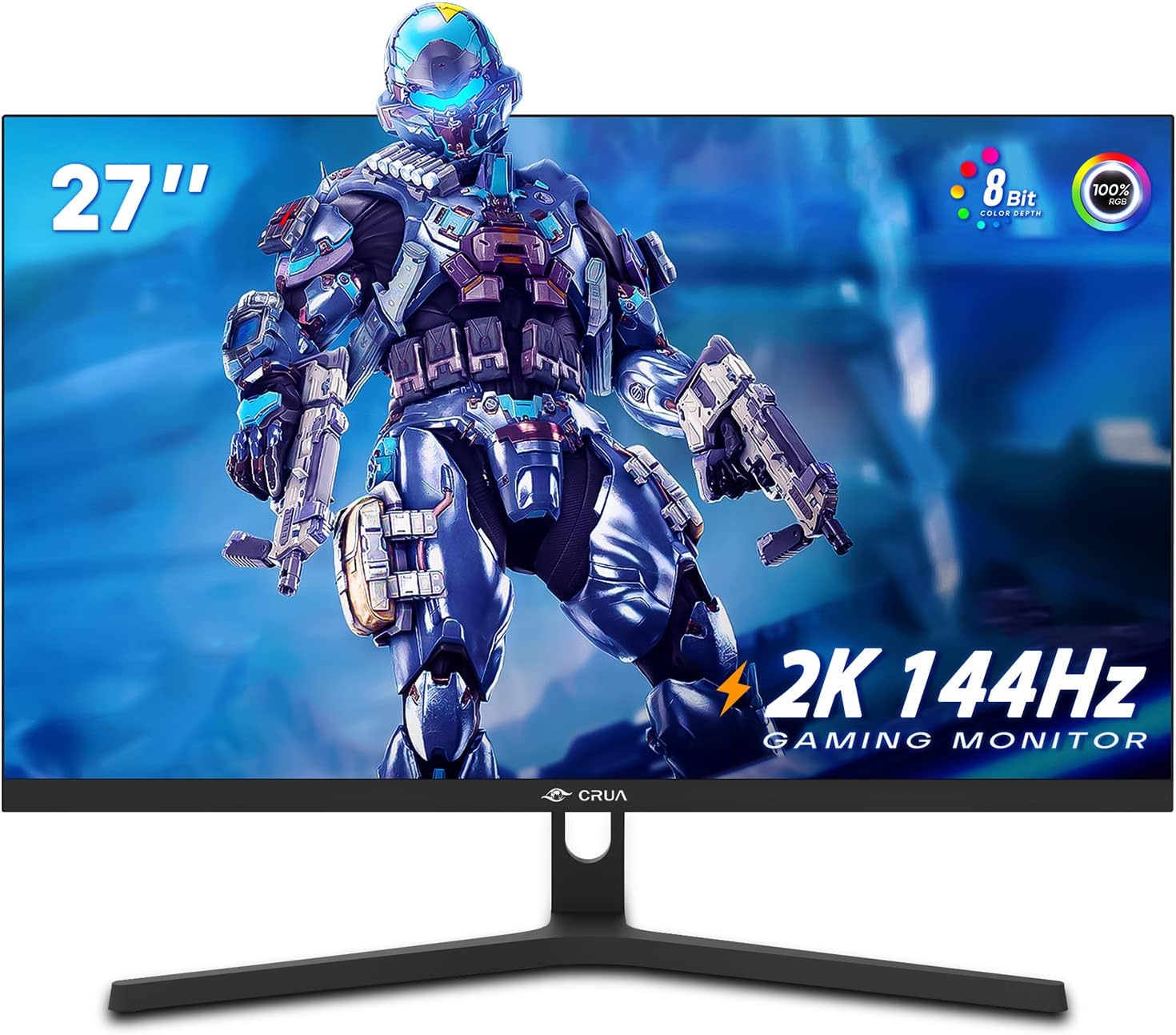 CRUA 27 inch 1440P Gaming Monitor,144hz Computer Monitor, Frameless PC