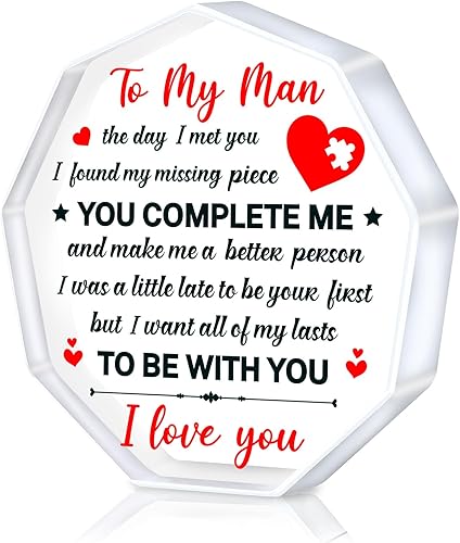 PETCEE Regalos del día de San Valentín para él, hombres, marido, aniversario, cumpleaños, recuerdo para mi hombre, regalo para novio, prometido, te