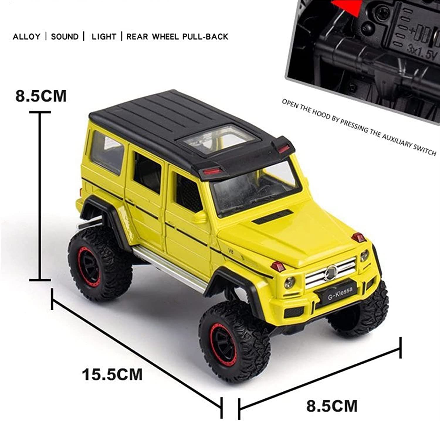 Mercedes AMG G500 RC Car | 1:24 | RC Off Road | Yellow — view 3