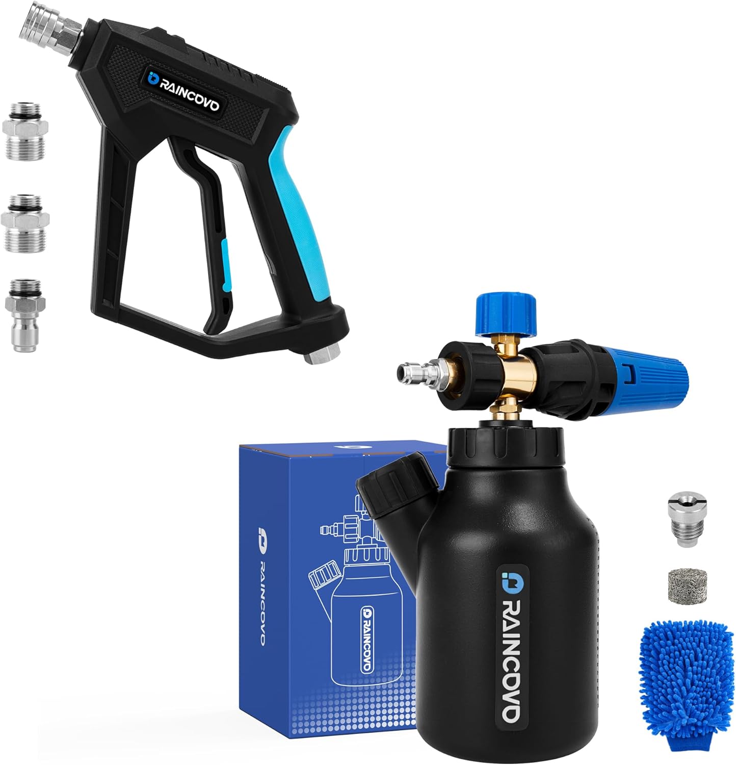 Raincovo Pressure Washer Gun with Swivel, Short Pressure