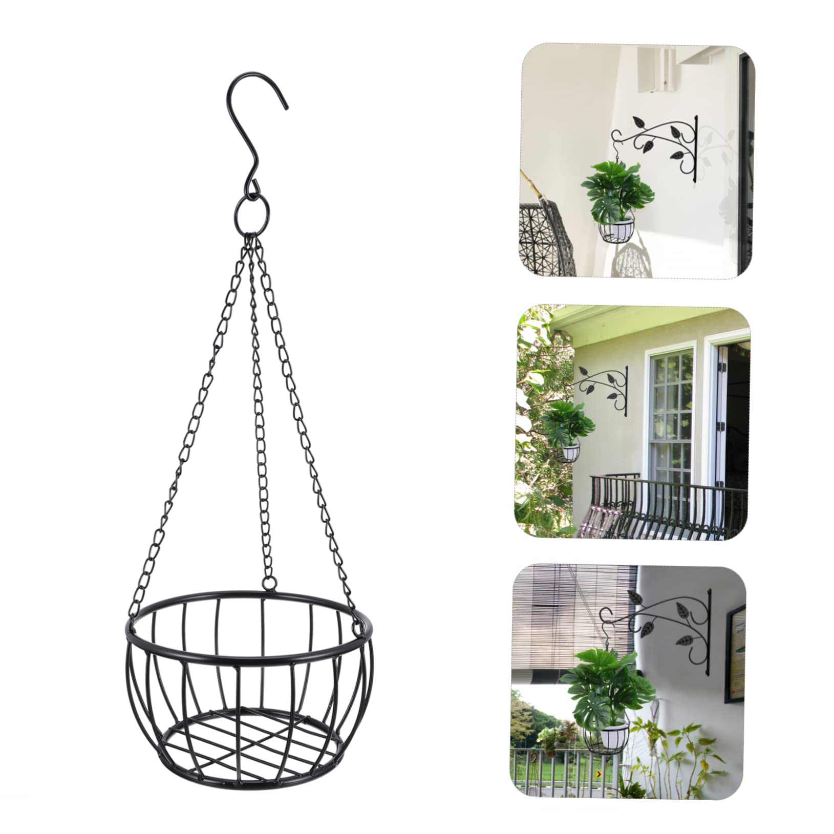 Hängender Blumenkorb aus Eisen für Zuhause mit Verdicktem Material und Platzsparendem Design für Küche und Veranda