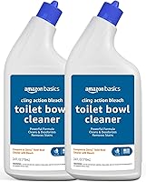 Amazon Basics Cling Action Toilet Bowl Cleaner Bleach Fresh Scent 24oz Pack of 2 - Tough Stain Remover