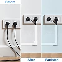 Vista 6 de Ocultador de cables, cubierta de cable de 62.8 pulgadas, cubiertas de cable para cables en la pared, cubiertas de alambre para cables, ocultadores