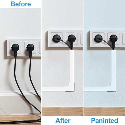 Miniatura 6 de Ocultador de cables, cubierta de cable de 62.8 pulgadas, cubiertas de cable para cables en la pared, cubiertas de alambre para cables, ocultadores