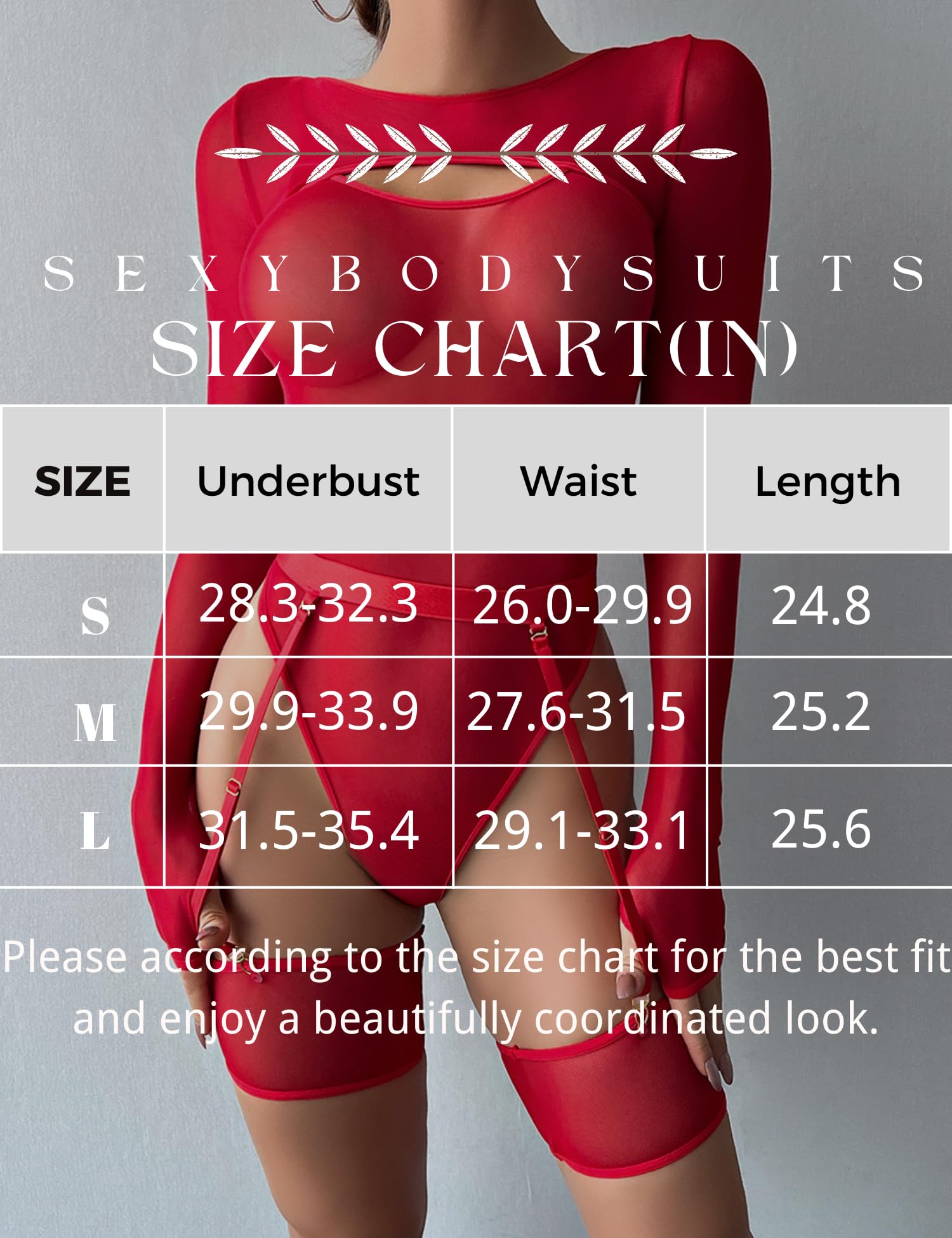 Aranmei Ensembles De Lingerie Pour Femmes 5 Pièces Body En Dentelle Sexy Avec Poignets De Cuisse Sous-Vêtements Teddy Nuisettes Avec Cuisse Jarretière Sans Bas