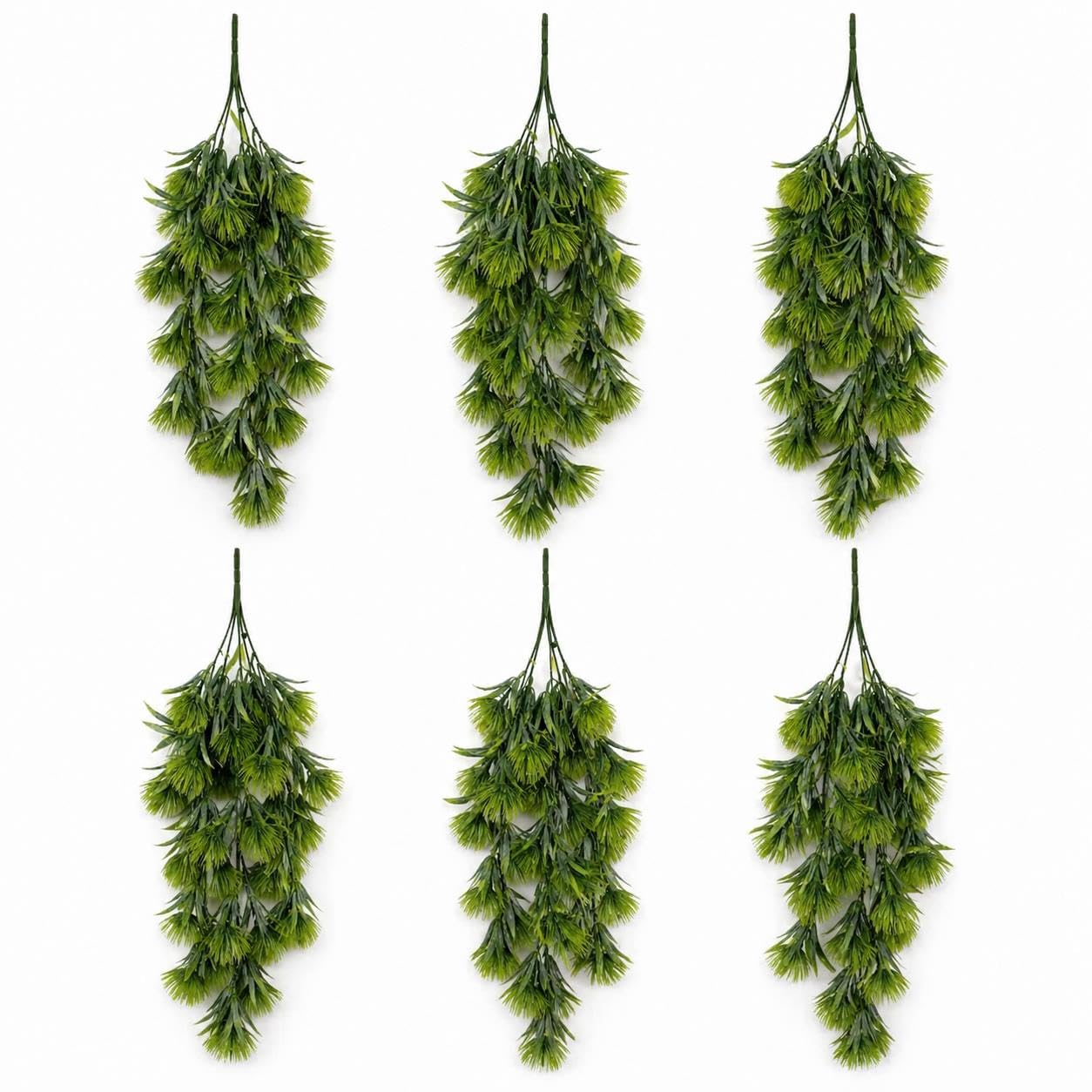 Multipack Leaf Design Artificial Hanging Plants