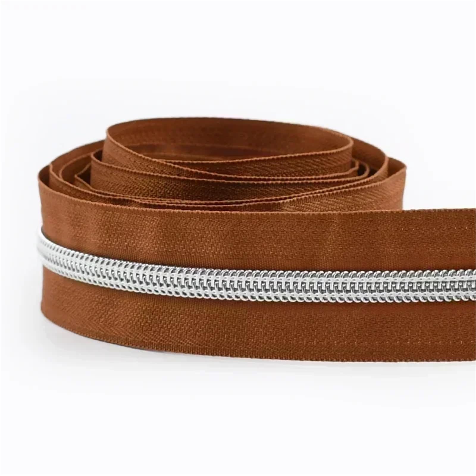 Two Way Zipper 2pc Silver 5# Nylon Zipper Tapes 1-5M Zippers Continuous Zip Roll Garment Repair Closure Zips Sewing Accessories(37,5Meters)