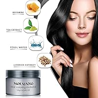Vista 2 de Cera Temporal Negra para el Cabello - SOVONCARE Tinte Lavable para el Cabello para Hombres y Mujeres, Fijación Todo el Día, Arcillas Desechables
