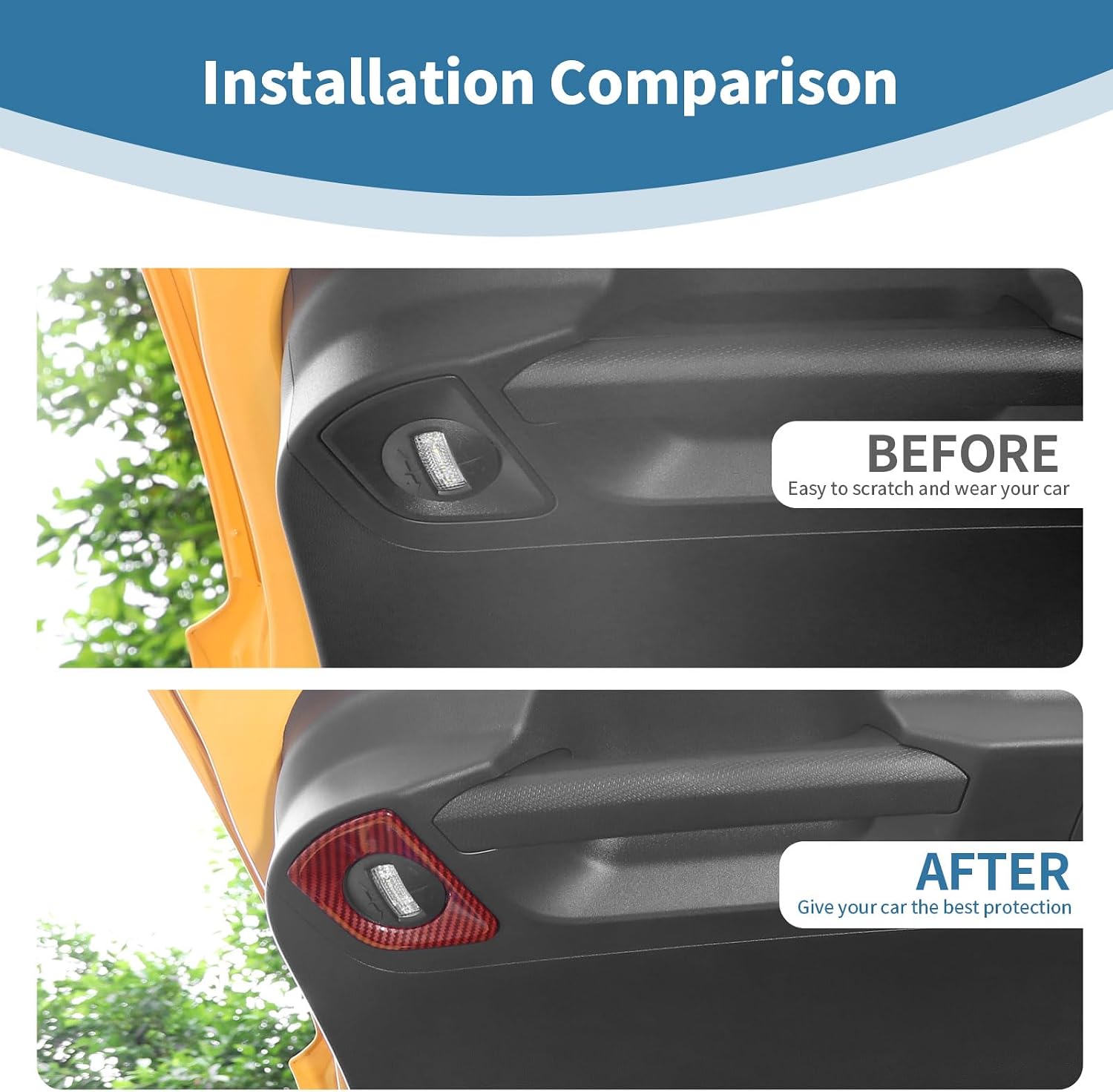 for Bronco Sport Cargo Tailgate Light Cover Trim Fit for Ford Bronco Sport 2021+ Red Carbon Fiber Interior Accessories 2pcs