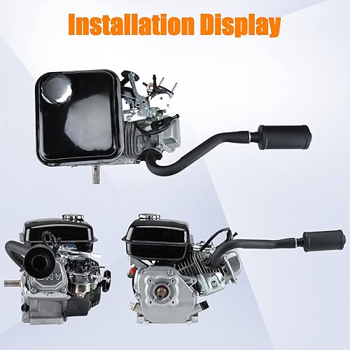 Miniatura 2 de FVRITO Kit de silenciador de tubo de escape para Non Hemi Predator 212cc 196cc 6.5hp Coleman Powersports KT196 CK196 RTK200 BK200 Go Kart