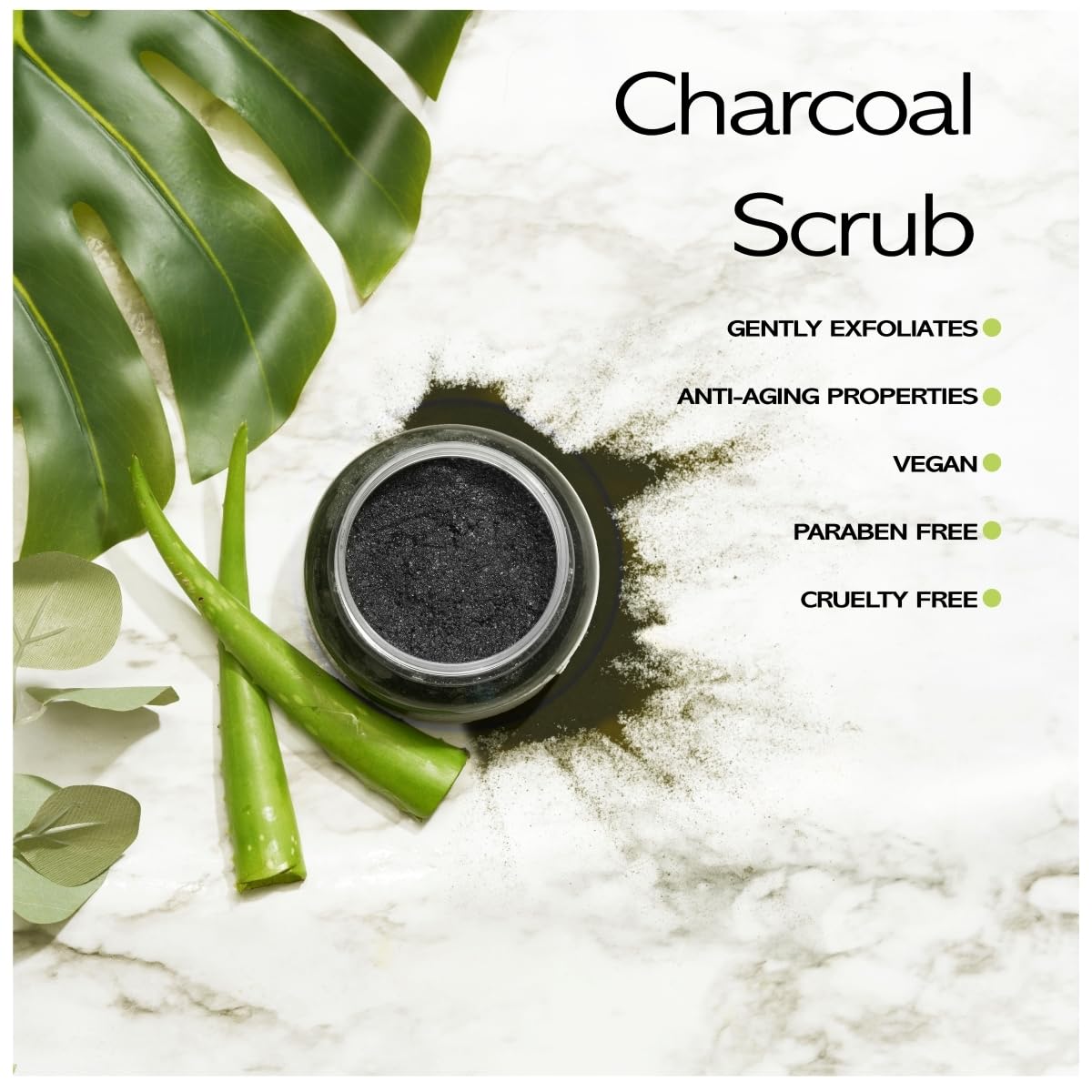 Rejuventaing Activated Charcoal Body Scrub with Collagen and Stem Cell Infused 10 fl oz, Deep Cleanse, Exfoliate, Tone, Moisturize