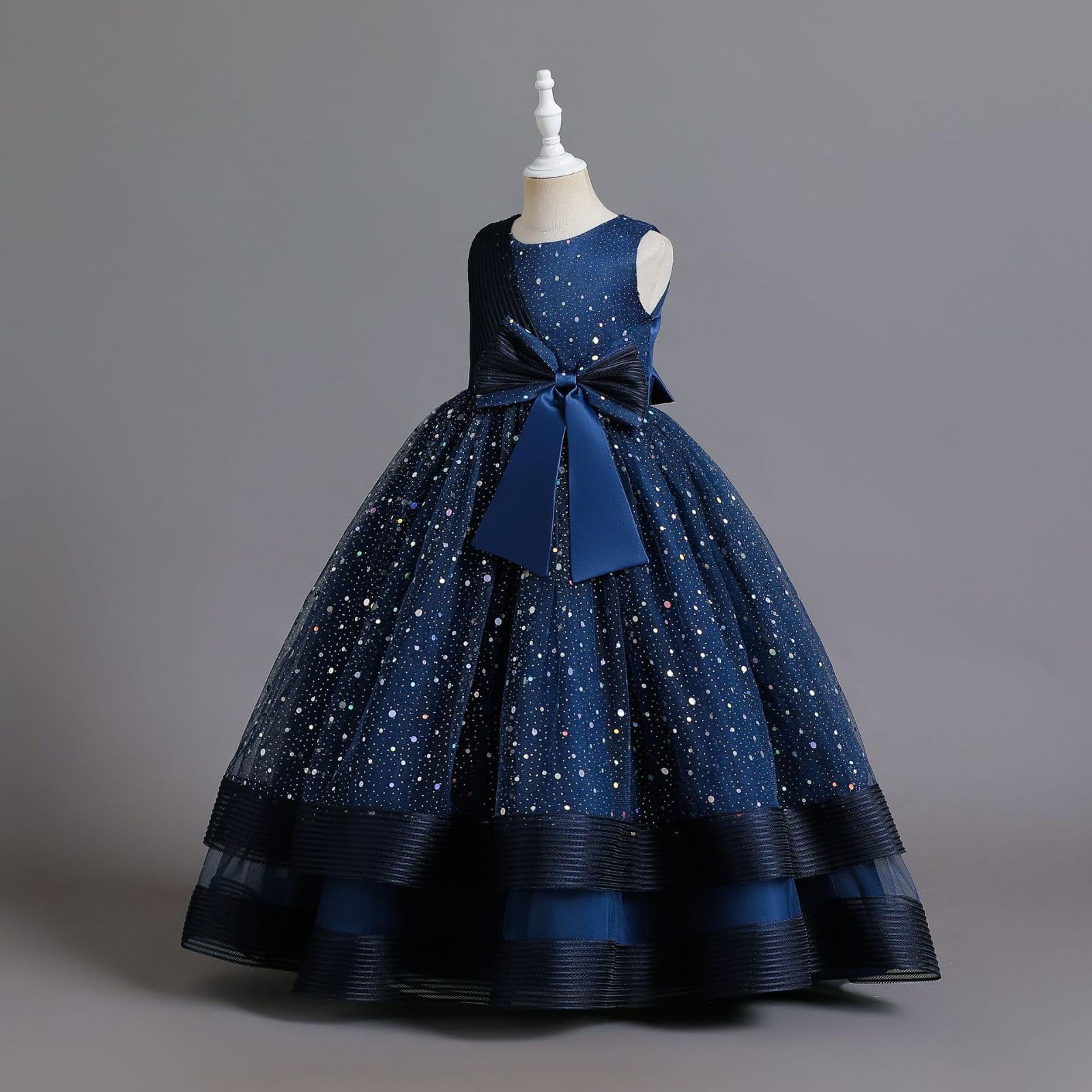 Elegant Kleider Mädchen Festlich Karneval Fasching Prinzessin Partykleider Mädchen Ärmelloses Rundhals Niedliche Festival Locker Lässig Bequeme
